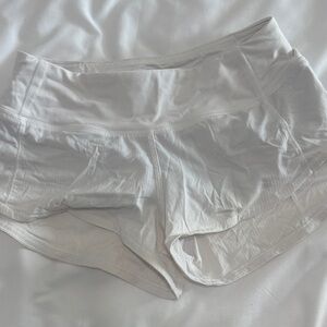 Women's White Performance Speed Up 2.5” Shorts